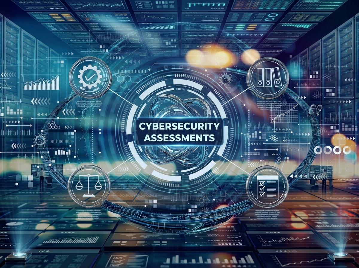 Cruscotto di un cyber security assessment con conformità, documentazione, criteri e checklist